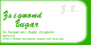 zsigmond bugar business card