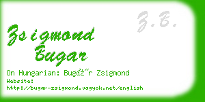 zsigmond bugar business card